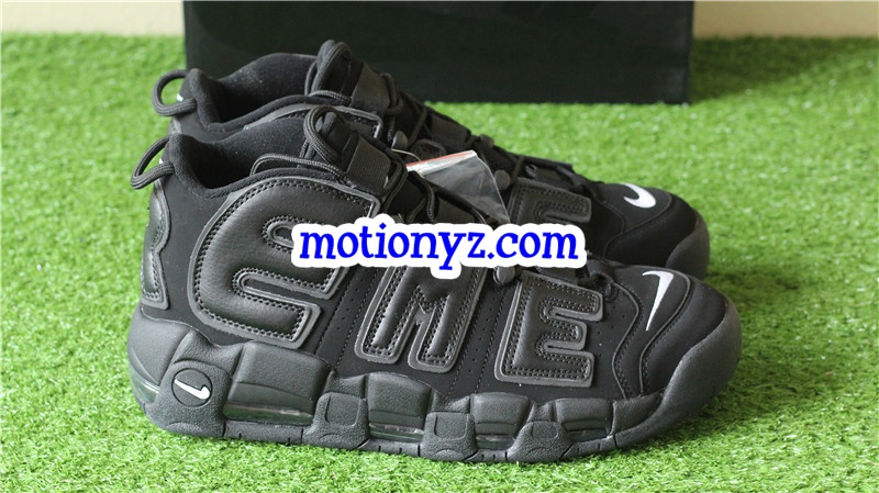 Authentic Version Supreme x Nike Air More Uptempo Black